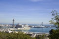 A view from above of the sea port of Barcelona