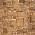 Seamless background texture brown stone wall. Vector illustration For Ui Game element