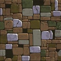 Seamless background texture old color stone wall. Vector illustration For Ui Game element Royalty Free Stock Photo