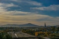 View from above on a small Ural city.