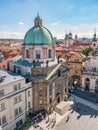 View from above with St. Francis Of Assisi Church (Kostel svateho Frantiska z Assisi) located