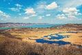 View from above of Tihany peninsula and Balaton lake Royalty Free Stock Photo