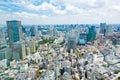 View from above on Tokyo Tower with skyline in Japan Royalty Free Stock Photo