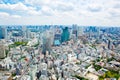 View from above on Tokyo Tower with skyline in Japan Royalty Free Stock Photo