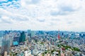 View from above on Tokyo Tower with skyline in Japan Royalty Free Stock Photo