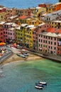 View from above of Vernazza, Cinque Terre, Italy Royalty Free Stock Photo