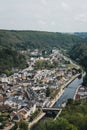 View from above of Vianden, Luxembourg Royalty Free Stock Photo