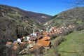 View from above of a village Krushevo, during springtime. Dragash, Kosovo