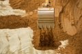 Working Excavator Tractor Digging A Trench. Royalty Free Stock Photo