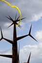 abstract pointy iron structure monument