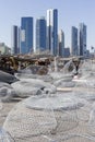 View on Abu Dhabi from the fishing harbour