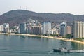 View of Acapulco Bay - hotels and beach Royalty Free Stock Photo