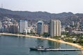 View of Acapulco Bay - hotels and beach Royalty Free Stock Photo