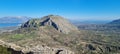 View from the Acrocorinth the acropolis of ancient Corinth Royalty Free Stock Photo
