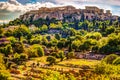 View on Acropolis from ancient agora, Athens, Greece. Royalty Free Stock Photo