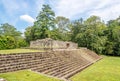View at the Acropolis in ancient Maya archaeological site in Quirigua - Guatemala Royalty Free Stock Photo