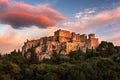 View of Acropolis from the Areopagus Hill in the Evening, Athens Royalty Free Stock Photo