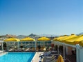 View of the Acropolis in Athens from a hotel building