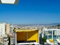 View of the Acropolis in Athens from a hotel building