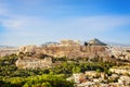 View of Acropolis and the city of Athens, Greece Royalty Free Stock Photo