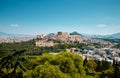 View of the Acropolis. City landscape. Athens, Greece