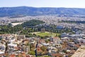 View from Acropolis on columns of Zeus Temple Royalty Free Stock Photo