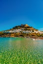 View of the Acropolis of Lindos Royalty Free Stock Photo