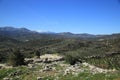 View from Acropolis, The Mycenae archaeological site near Mykines in Argolis, Greece Royalty Free Stock Photo