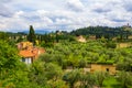 View across the Arcetri Hills Florence Tuscany Italy