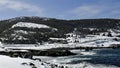 Winter seascape along the coast of Newfoundland Canada, near Flatrock