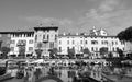 The View Across Boats Moored in Desenzano, Italy Royalty Free Stock Photo