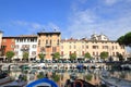 The View Across Boats Moored in Desenzano, Italy Royalty Free Stock Photo