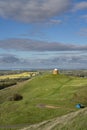 View across Burton Dassett Hills from the high point on a bright autumn day Royalty Free Stock Photo