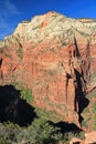 Zion National Park with Observation Point and Canyon in Evening Light, Southwest Desert, Utah Royalty Free Stock Photo