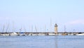 The View Across Desenzano Harbour on Lake Garda Royalty Free Stock Photo