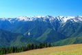 Mount Olympus and Bailey Range from Hurricane Ridge, Olympic National Park, Washington State, Pacific Northwest, USA Royalty Free Stock Photo