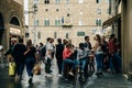 View across the famous bridge Ponte Vecchio in Florence, Tuscany, Italy - dec, 2021 Royalty Free Stock Photo