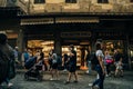 View across the famous bridge Ponte Vecchio in Florence, Tuscany, Italy - dec, 2021 Royalty Free Stock Photo