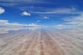 View across flooded Salar de Uyuni