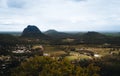 A view across the Glass House Mountains National Park near Brisbane, Queensland, Australia Royalty Free Stock Photo