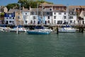 Weymouth Harbour, quayside and boats, Dorset, England.