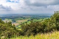 A view across hedgerows from Sutton Bank as storm clouds approach in Yorkshire, UK Royalty Free Stock Photo