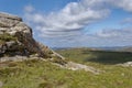 The view across the interior of the Isle of Lewis in the Hebrides from a Granite Crag