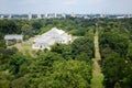 A view across Kew Gardens and the Temperate House