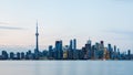 The View Towards the Toronto Skyline at Dusk Royalty Free Stock Photo