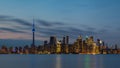 The View Towards the Toronto Skyline at Dusk Royalty Free Stock Photo