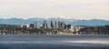 View Across Lake Washington to Bellevue Downtown City Skyline Royalty Free Stock Photo