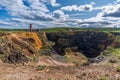 View across the large copper mine in Falun Royalty Free Stock Photo