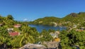 A view across Layou bay in Saint Vincent Royalty Free Stock Photo