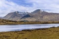 A view across the Loch of the Armpit towards an ice age corrie near Glencoe, Scotland